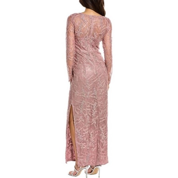NWT Js Collection Formal Pink Wisteria Sz 14 Giovanna Column Gown - Picture 2 of 14